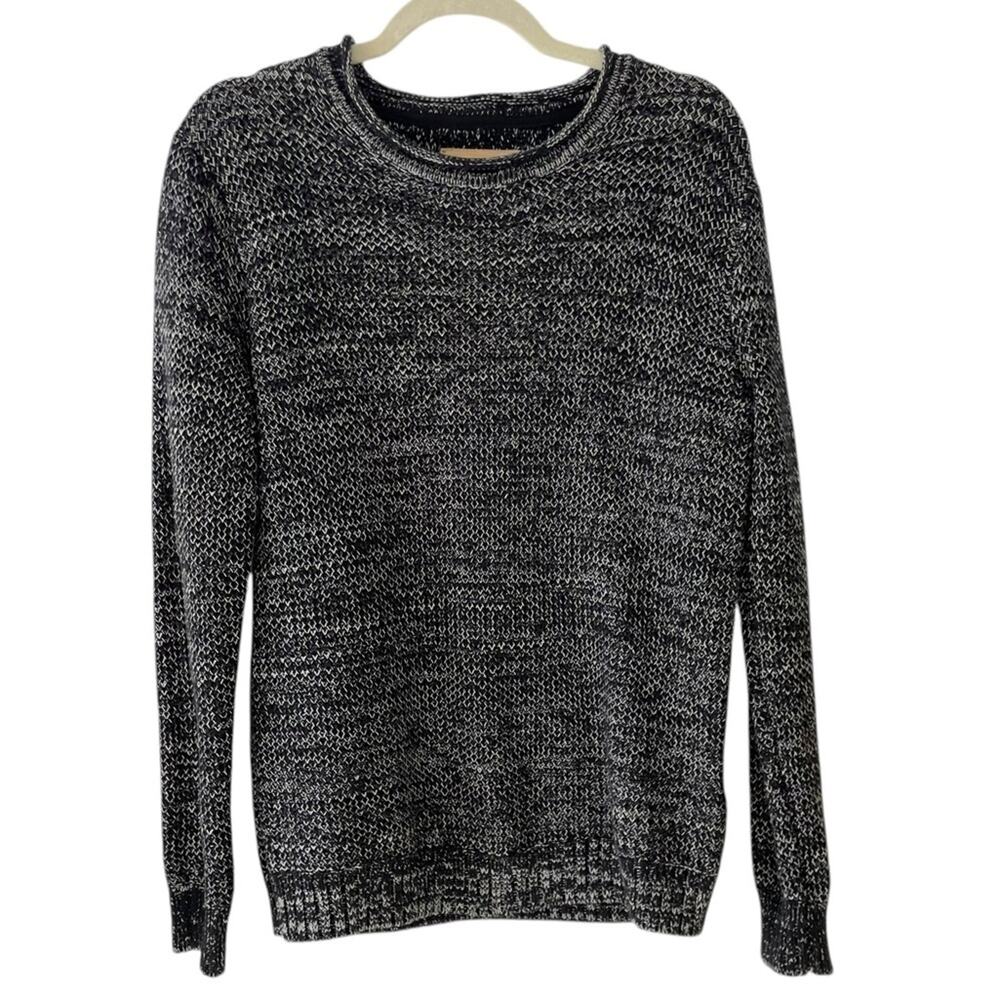 O’Hanlon Mills Black and White Knit Sweater | XS | Cotton Blend